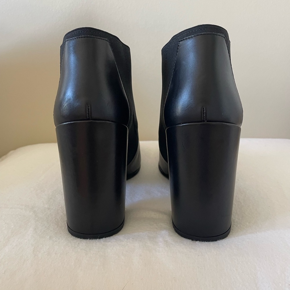 Stuart Weitzman Black Leather Ankle Booties - Picture 9 of 11